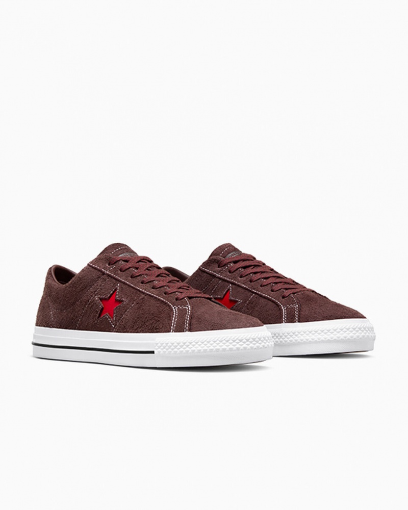 Converse CONS One Star Pro καφε ασπρα κοκκινα | ZTPIYU-043