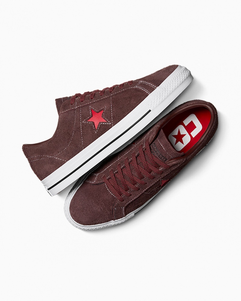 Converse CONS One Star Pro καφε ασπρα κοκκινα | ZTPIYU-043