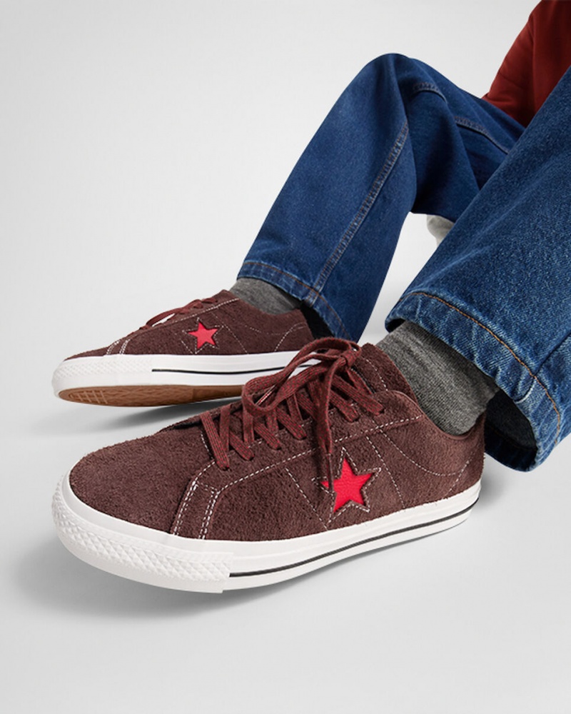 Converse CONS One Star Pro καφε ασπρα κοκκινα | ZTPIYU-043