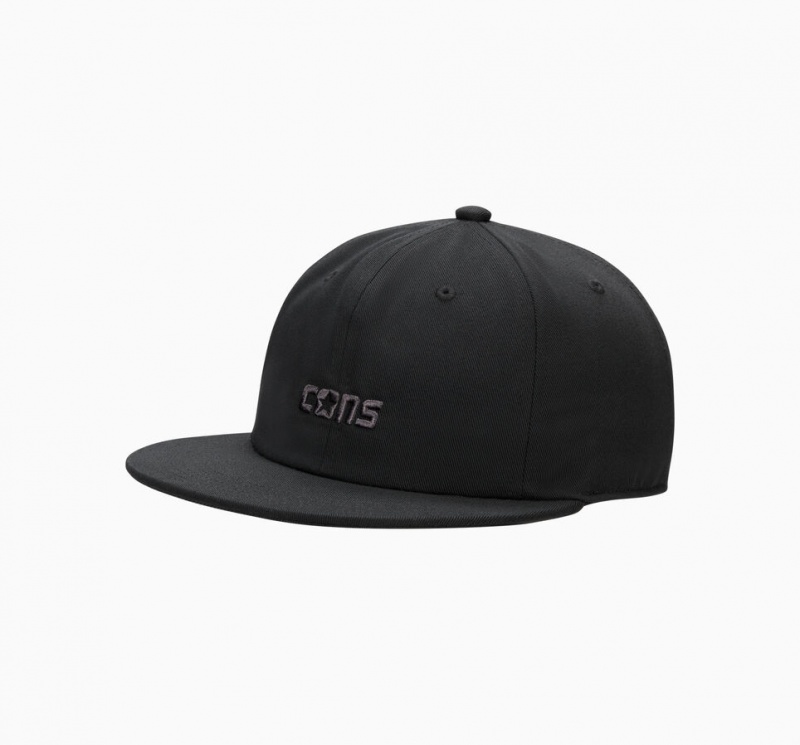 Converse CONS Six Panel Baseball Hat μαυρα | DIJLPZ-638