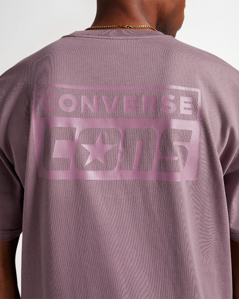 Converse CONS σταμπεσ T-Shirt γκρι | HUFMAV-984