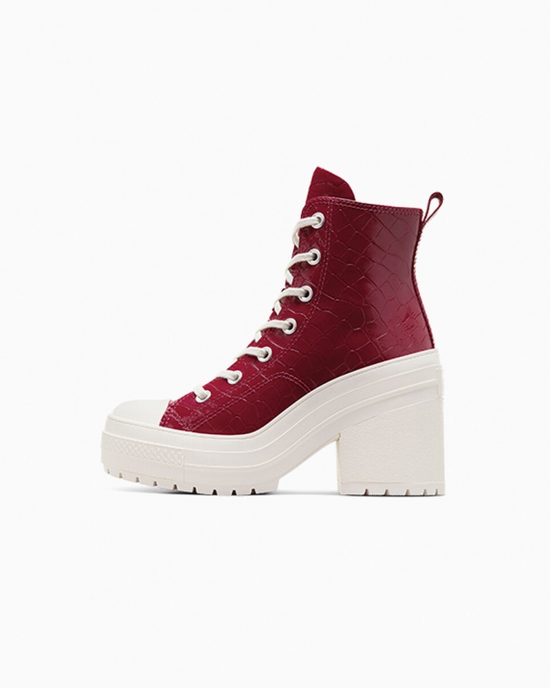 Converse Chuck 70 De Luxe Heel Embossed Cabernet / Cabernet / Egret | OTCFHX-579