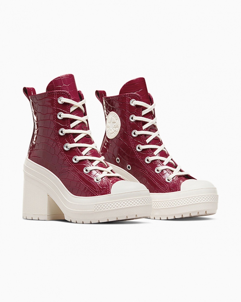 Converse Chuck 70 De Luxe Heel Embossed Cabernet / Cabernet / Egret | OTCFHX-579