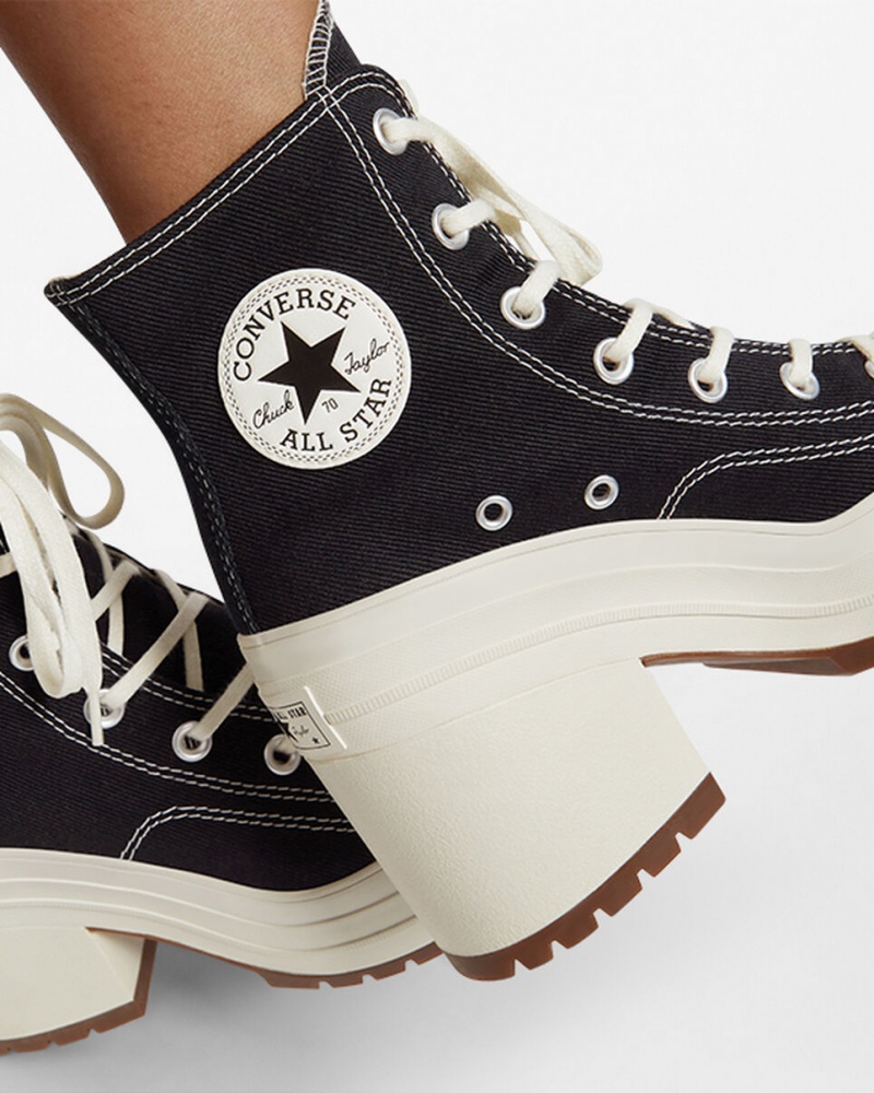 Converse Chuck 70 De Luxe Heel μαυρα | RXDTIE-415