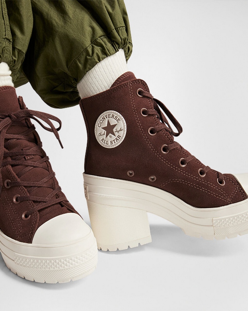 Converse Chuck 70 De Luxe Heel σουετ καφε | GNMHIQ-986