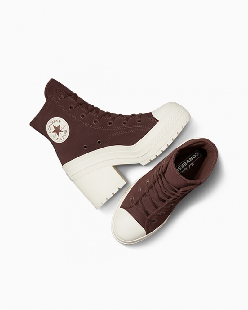 Converse Chuck 70 De Luxe Heel σουετ καφε | GNMHIQ-986