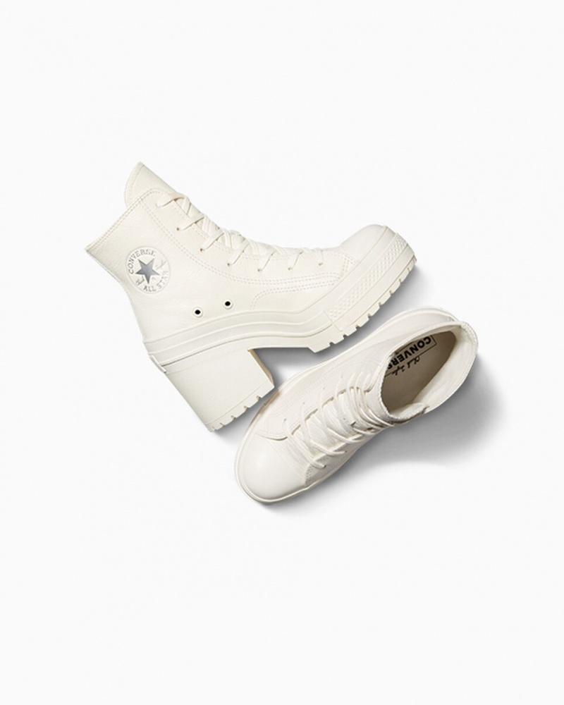 Converse Chuck 70 De Luxe Heel δερματινα ασημι | ZSLXON-938