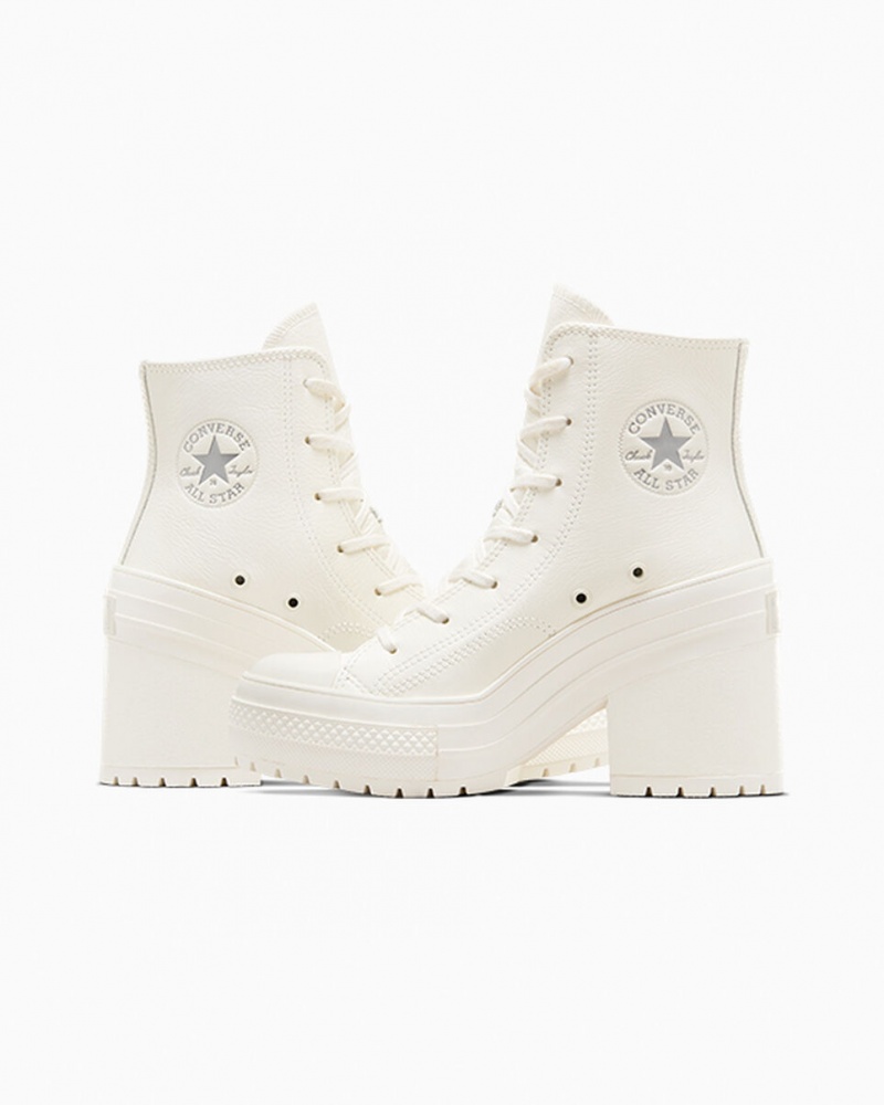 Converse Chuck 70 De Luxe Heel δερματινα ασημι | ZSLXON-938