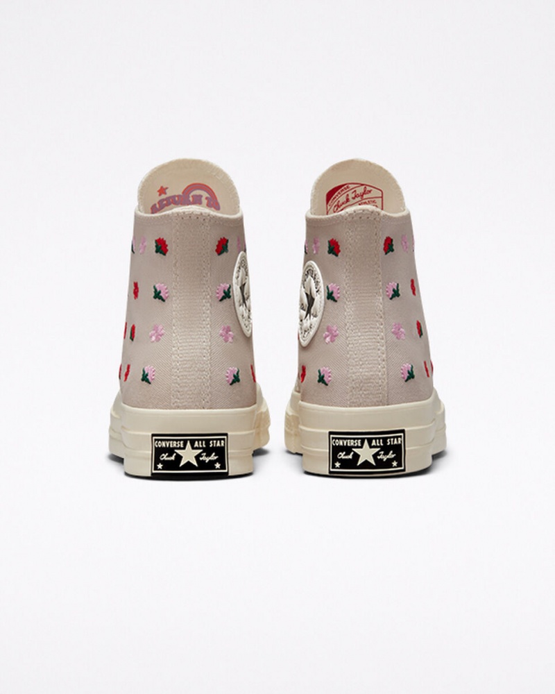 Converse Chuck 70 Floral Embroidery Desert Sand / Egret | EPLWZQ-924