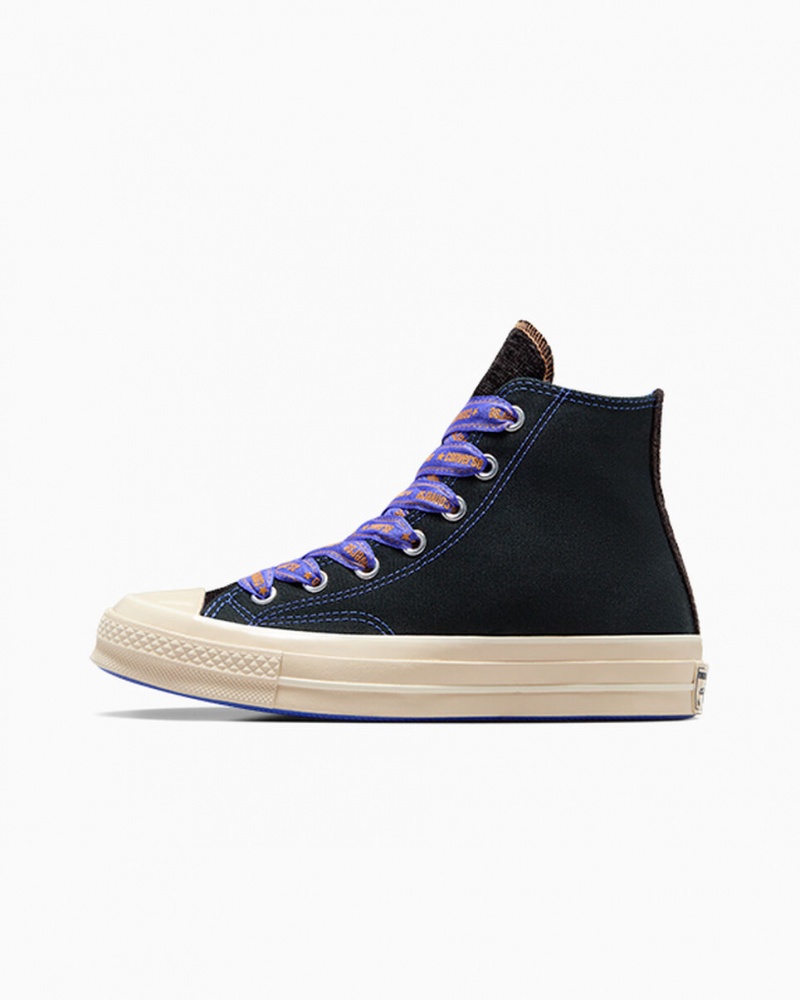 Converse Chuck 70 Ribbon Laces μαυρα μπλε | XPDGBR-398