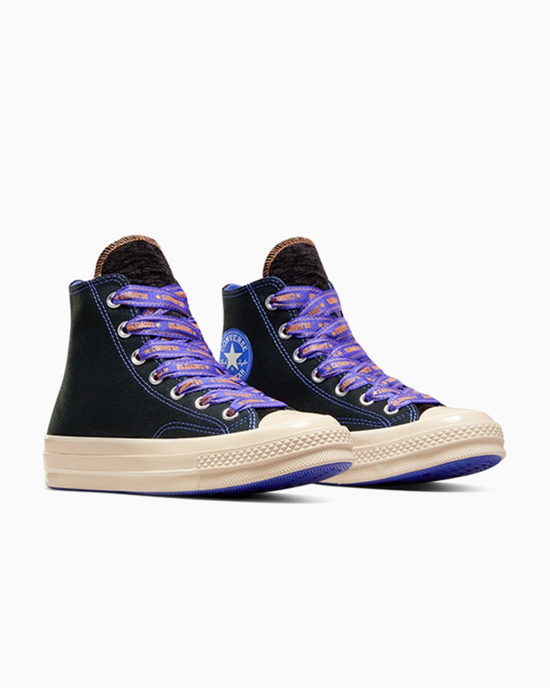 Converse Chuck 70 Ribbon Laces μαυρα μπλε | XPDGBR-398