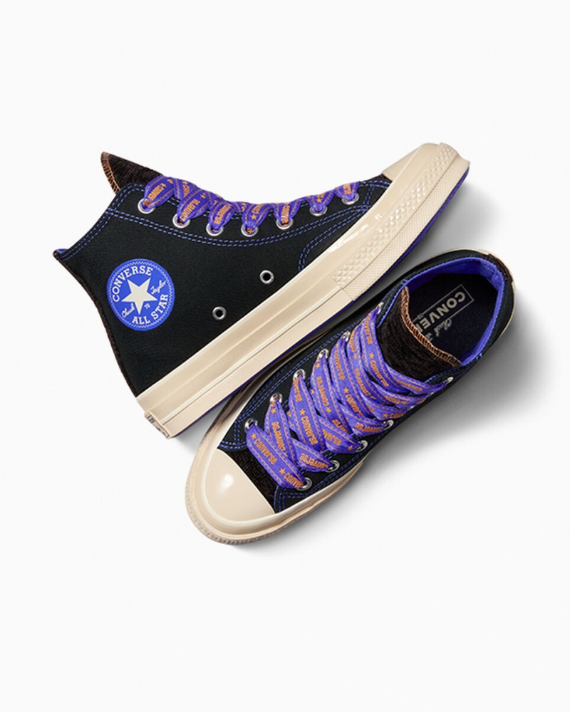 Converse Chuck 70 Ribbon Laces μαυρα μπλε | XPDGBR-398