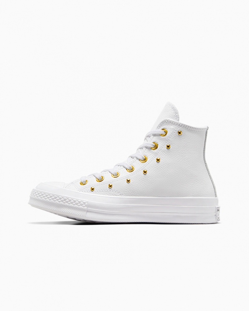 Converse Chuck 70 Star Studded ασπρα ασπρα χρυσο χρωμα | SBVQKW-561