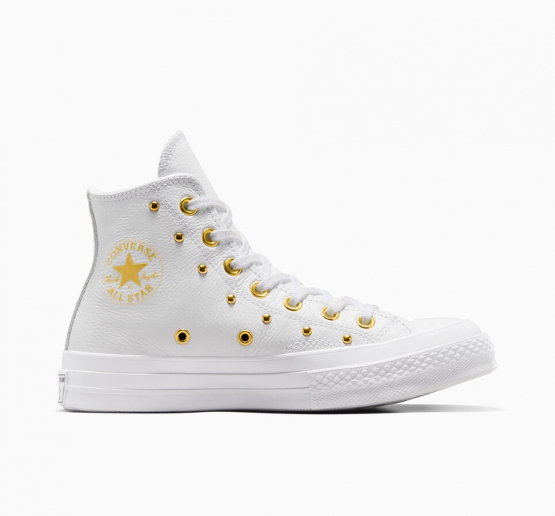 Converse Chuck 70 Star Studded ασπρα ασπρα χρυσο χρωμα | SBVQKW-561