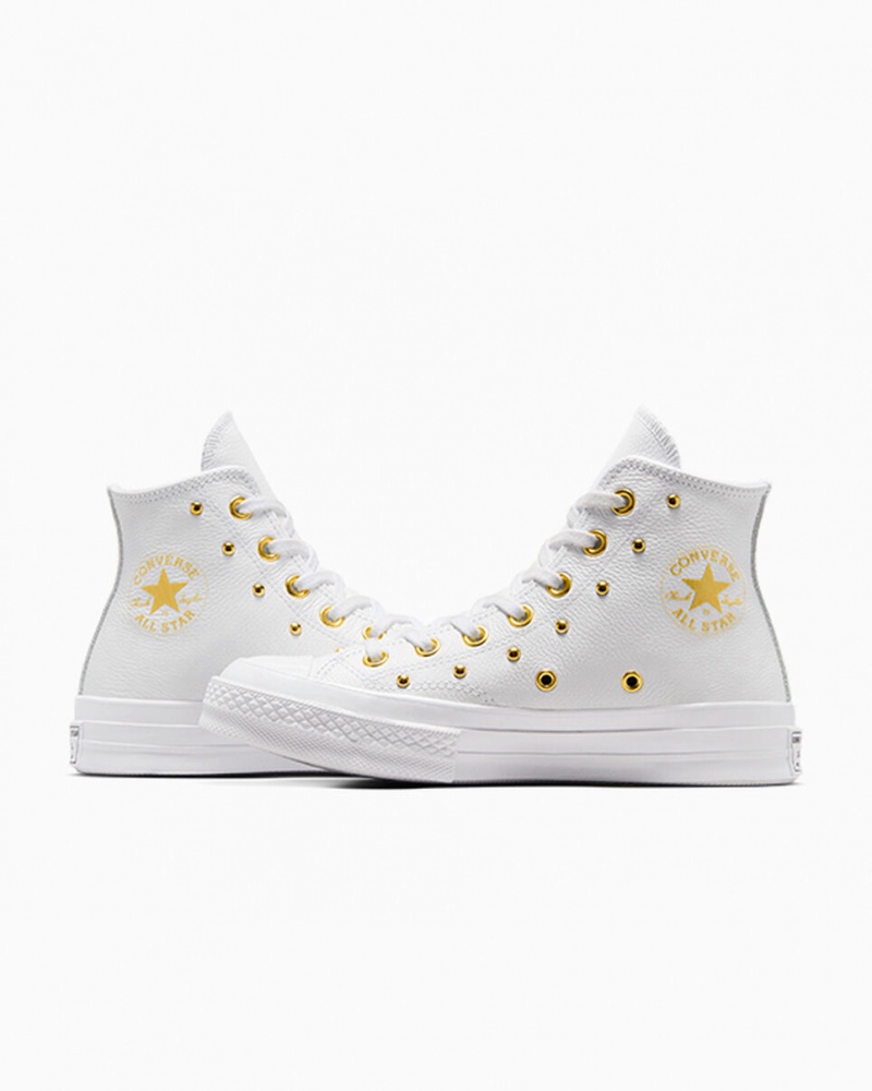 Converse Chuck 70 Star Studded ασπρα ασπρα χρυσο χρωμα | WLFMVS-305