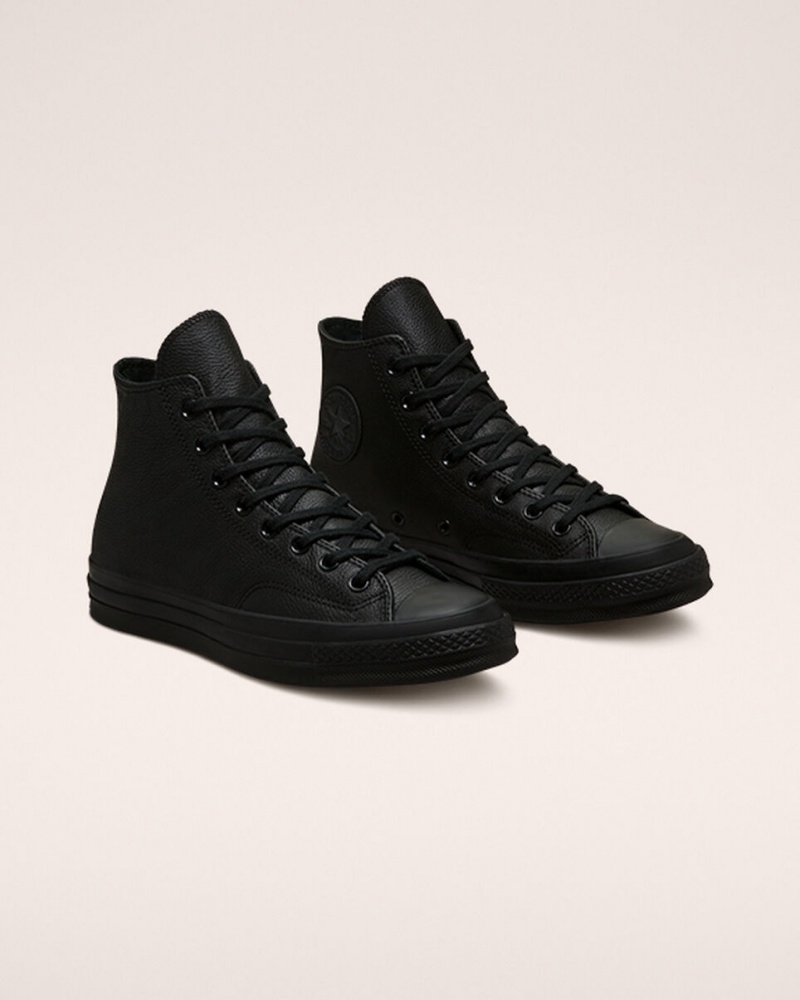 Converse Chuck 70 Tonal δερματινα μαυρα μαυρα μαυρα | NWGXTY-580