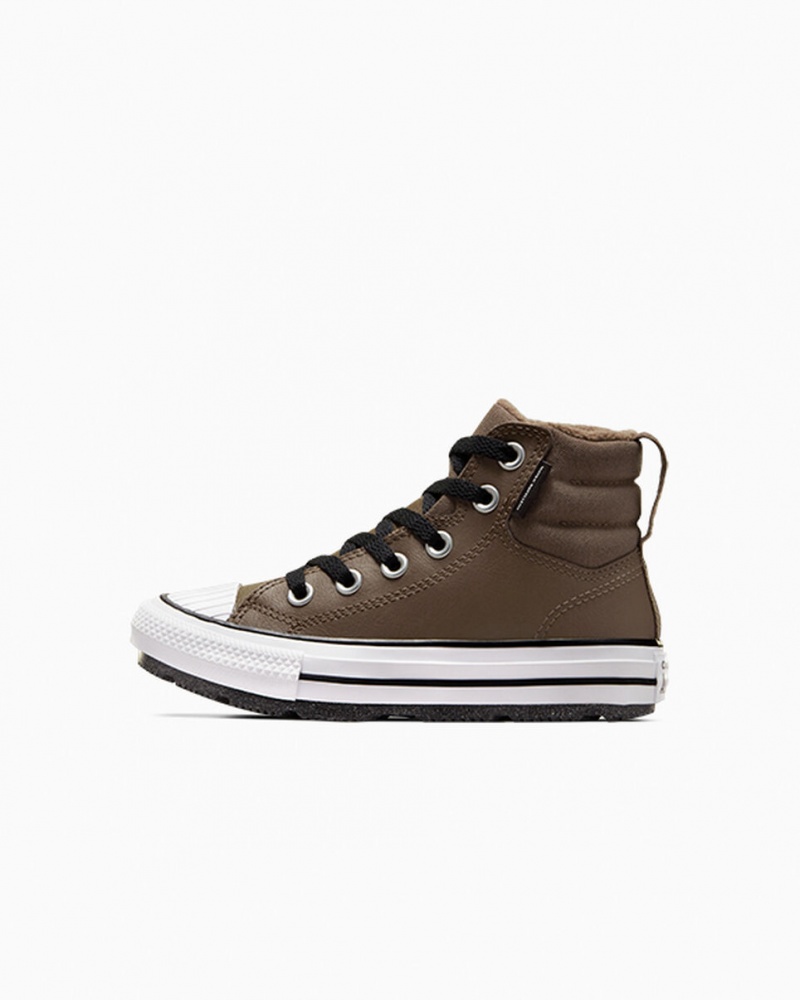 Converse Chuck Taylor All Star Berkshire Boot δερματινα μαυρα ασπρα | BJWCOF-309