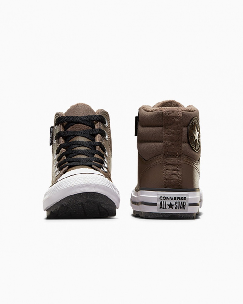 Converse Chuck Taylor All Star Berkshire Boot δερματινα μαυρα ασπρα | BJWCOF-309