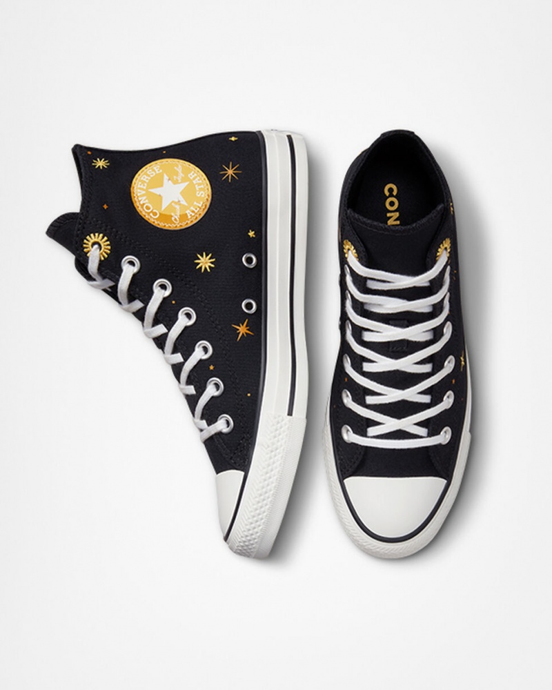 Converse Chuck Taylor All Star Celestial μαυρα κίτρινα | VFQRXM-746