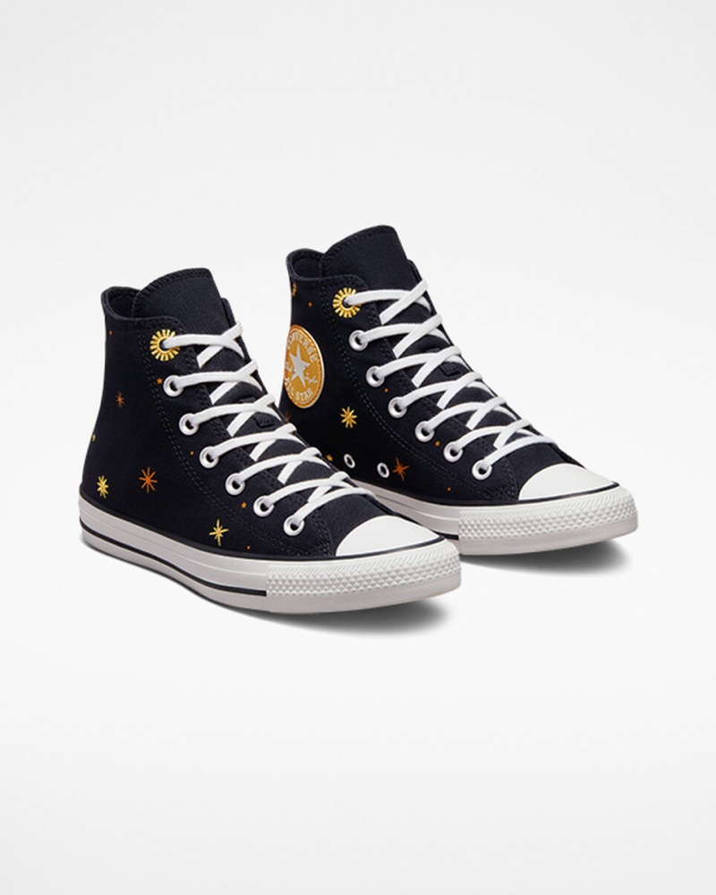 Converse Chuck Taylor All Star Celestial μαυρα κίτρινα | VFQRXM-746