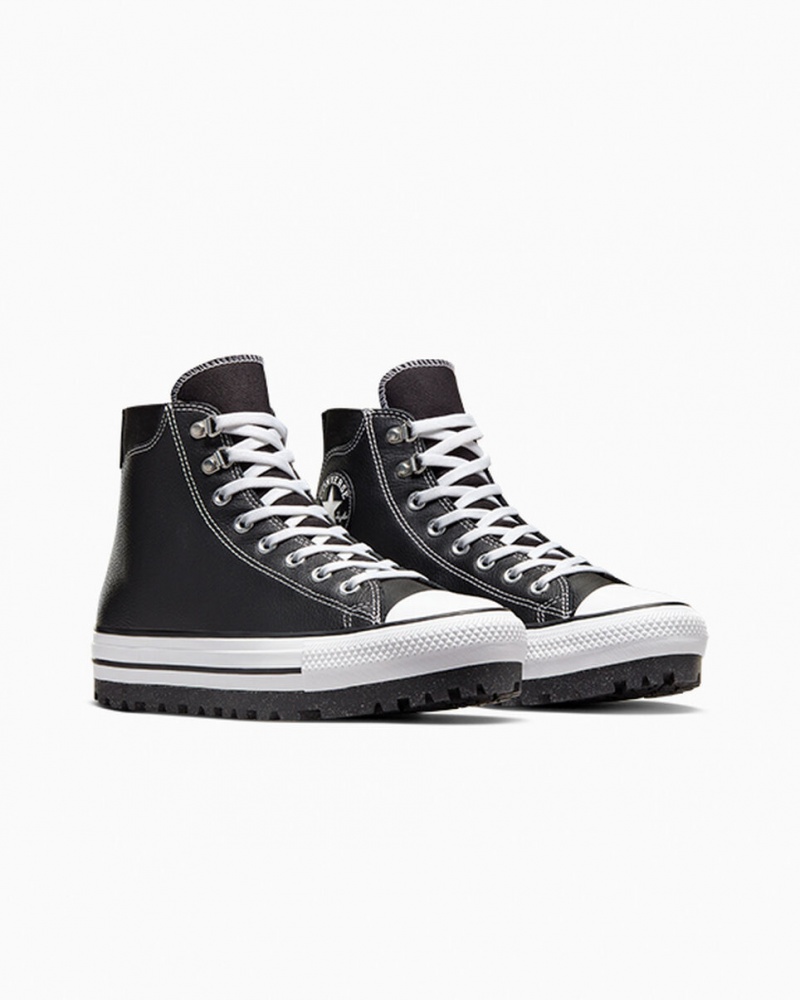 Converse Chuck Taylor All Star City Trek αδιαβροχα Boot μαυρα ασπρα ασημι | FJMHKZ-841