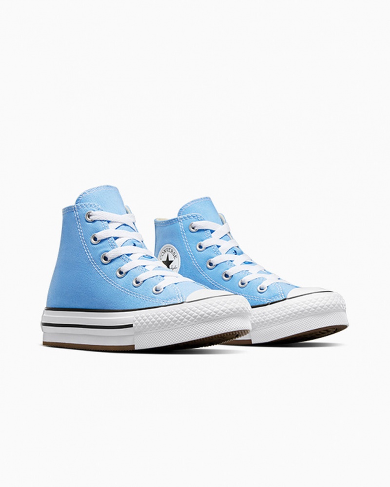 Converse Chuck Taylor All Star EVA Lift flatforms Seasonal Color μπλε ασπρα μαυρα | OJIGAF-687