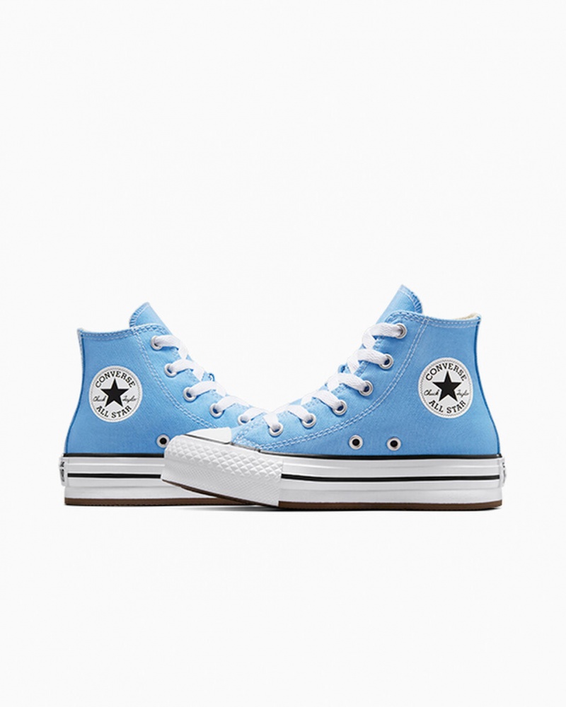 Converse Chuck Taylor All Star EVA Lift flatforms Seasonal Color μπλε ασπρα μαυρα | OJIGAF-687