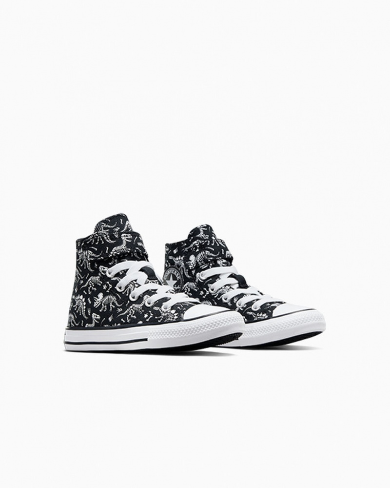 Converse Chuck Taylor All Star Easy-On Dinos μαυρα ασπρα ασπρα | AUZXBP-078