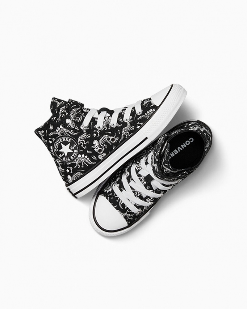 Converse Chuck Taylor All Star Easy-On Dinos μαυρα ασπρα ασπρα | AUZXBP-078