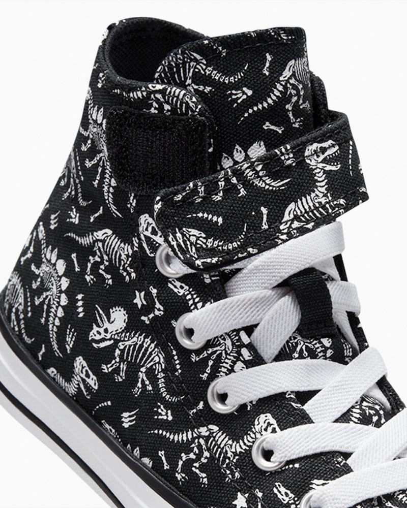 Converse Chuck Taylor All Star Easy-On Dinos μαυρα ασπρα ασπρα | AUZXBP-078