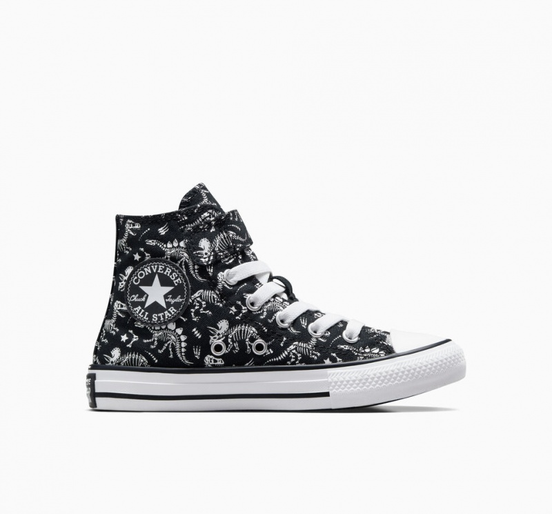 Converse Chuck Taylor All Star Easy-On Dinos μαυρα ασπρα ασπρα | AUZXBP-078