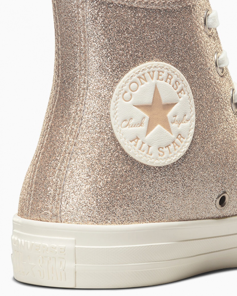 Converse Chuck Taylor All Star Glitter ανοιχτο χρυσο χρωμα | HVIGWE-791