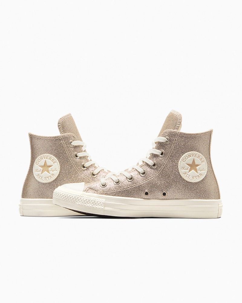 Converse Chuck Taylor All Star Glitter ανοιχτο χρυσο χρωμα | HVIGWE-791