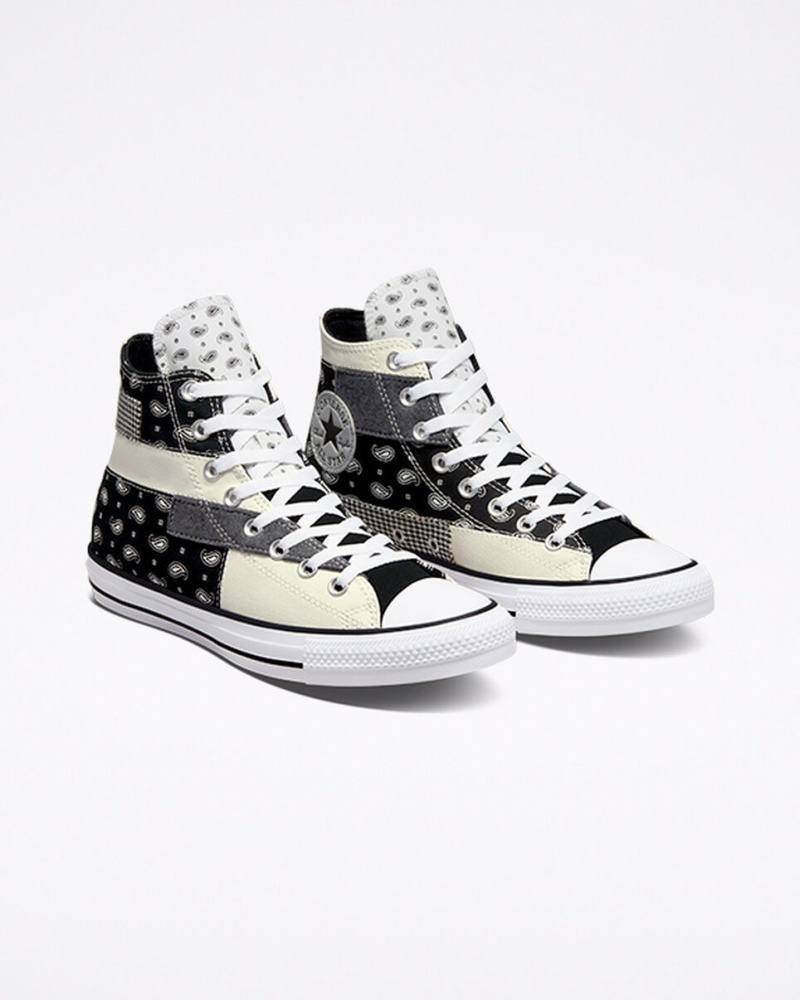 Converse Chuck Taylor All Star Hacked Patterns μαυρα ασπρα | TZYCFH-921