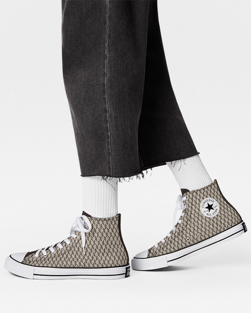 Converse Chuck Taylor All Star Herringbone μαυρα ασπρα | ABSDZI-835