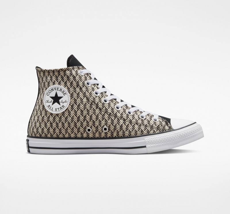 Converse Chuck Taylor All Star Herringbone μαυρα ασπρα | ABSDZI-835