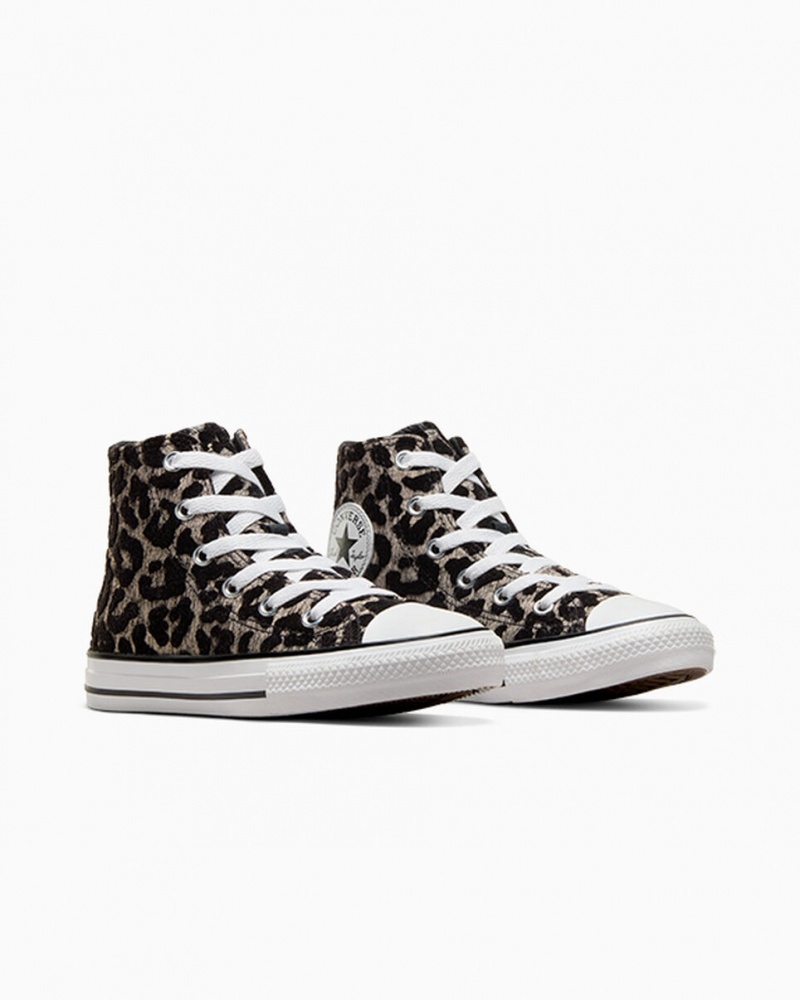 Converse Chuck Taylor All Star Leopard ανοιχτο μαυρα ασπρα | UQHZEF-491