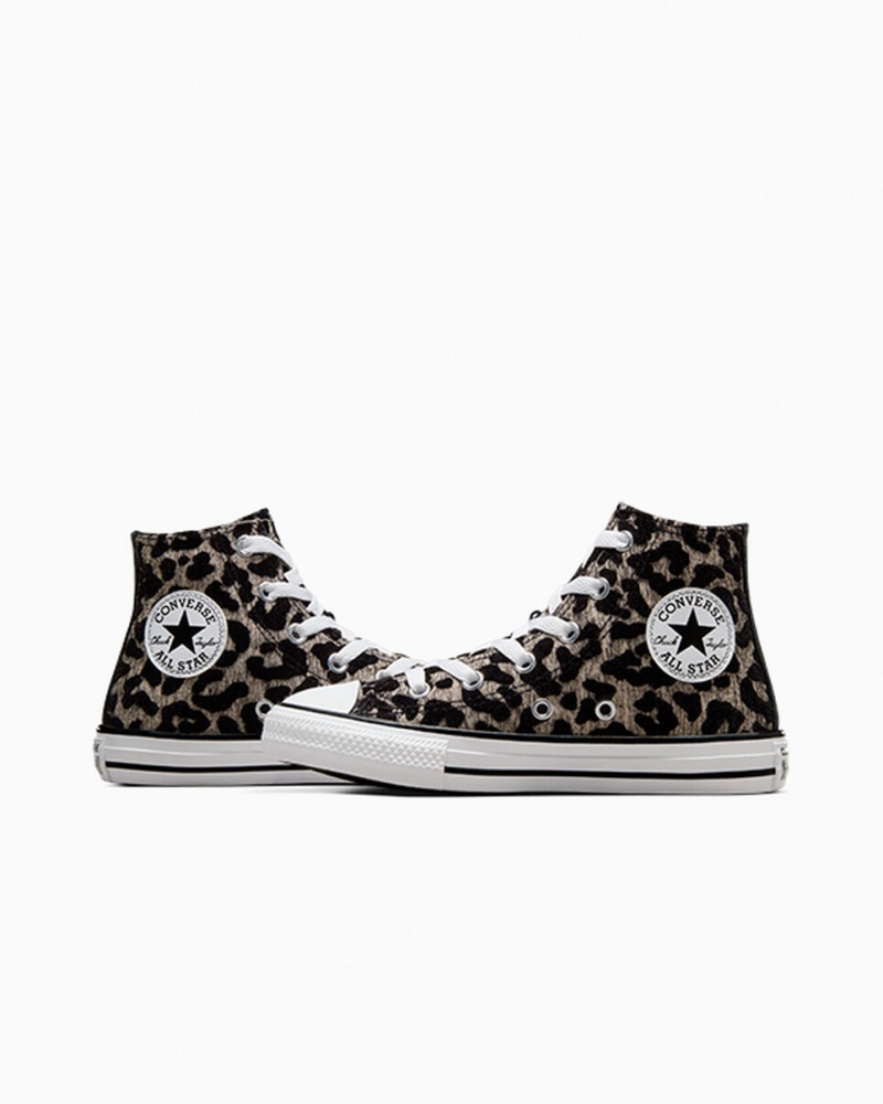 Converse Chuck Taylor All Star Leopard ανοιχτο μαυρα ασπρα | UQHZEF-491