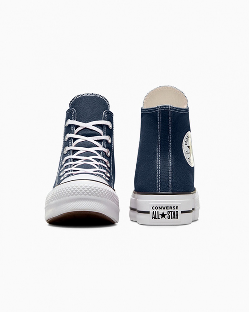 Converse Chuck Taylor All Star Lift flatforms σκουρο μπλε ασπρα μαυρα | HUNOVG-163