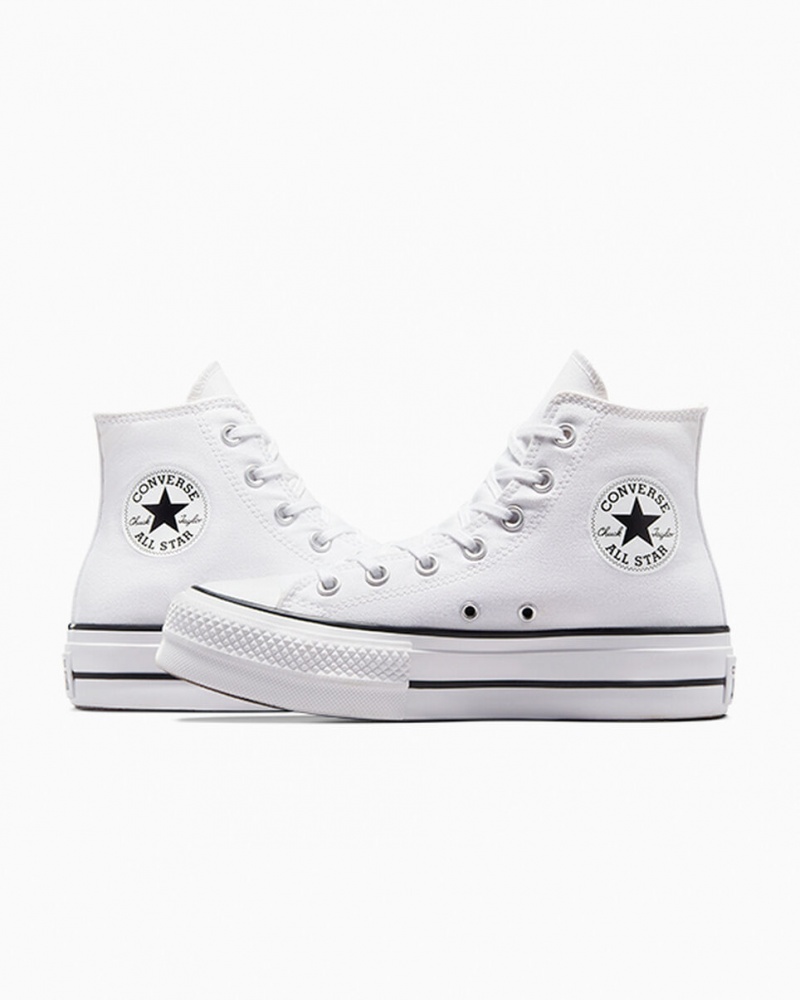 Converse Chuck Taylor All Star Lift flatforms ασπρα μαυρα ασπρα | RJPTUG-061