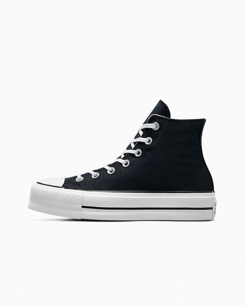 Converse Chuck Taylor All Star Lift flatforms μαυρα ασπρα ασπρα | YDAXZC-479