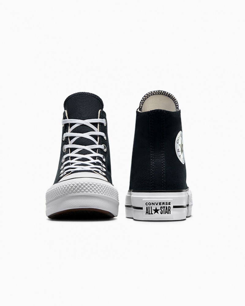 Converse Chuck Taylor All Star Lift flatforms μαυρα ασπρα ασπρα | YDAXZC-479