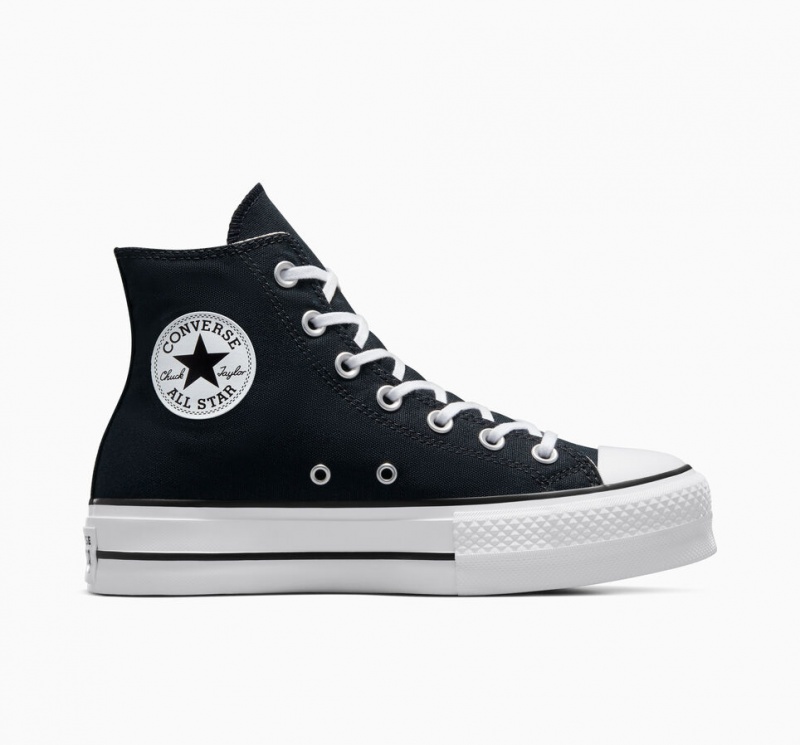 Converse Chuck Taylor All Star Lift flatforms μαυρα ασπρα ασπρα | YDAXZC-479