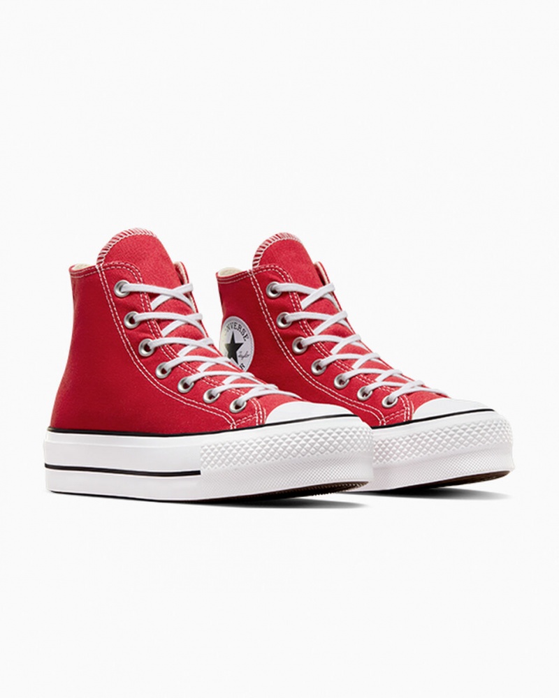 Converse Chuck Taylor All Star Lift flatforms κοκκινα ασπρα μαυρα | JXTGLN-985