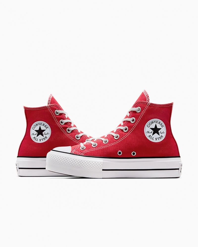 Converse Chuck Taylor All Star Lift flatforms κοκκινα ασπρα μαυρα | JXTGLN-985