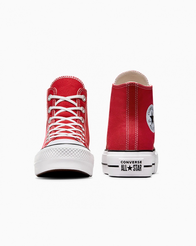 Converse Chuck Taylor All Star Lift flatforms κοκκινα ασπρα μαυρα | JXTGLN-985