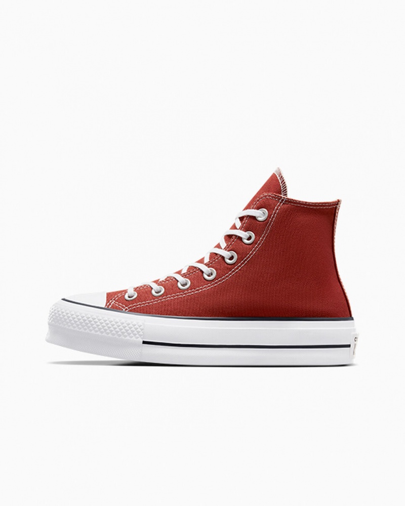 Converse Chuck Taylor All Star Lift flatforms κοκκινα ασπρα μαυρα | MVHOIP-487