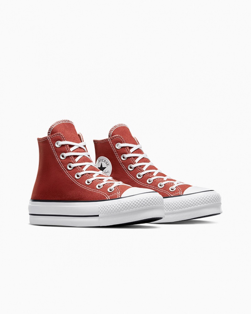 Converse Chuck Taylor All Star Lift flatforms κοκκινα ασπρα μαυρα | MVHOIP-487