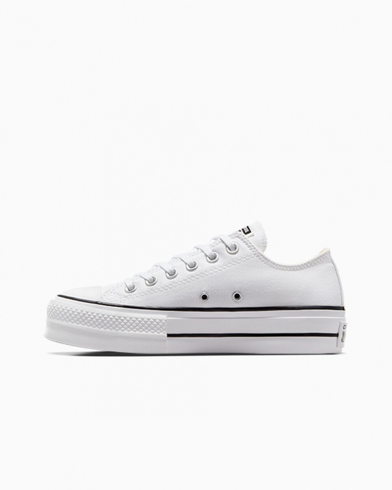 Converse Chuck Taylor All Star Lift flatforms ασπρα μαυρα ασπρα | KZXMCF-986