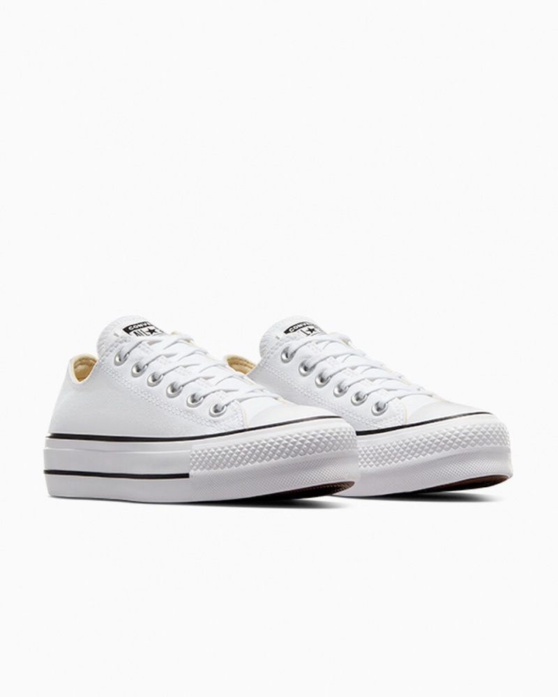 Converse Chuck Taylor All Star Lift flatforms ασπρα μαυρα ασπρα | KZXMCF-986